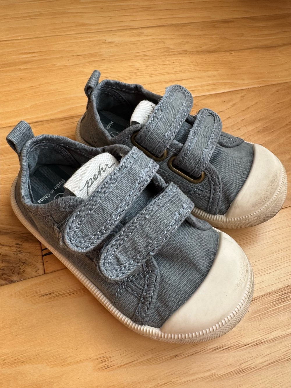 Pehr shoes canvas sneakers tennis shoes toddler gray blue everyday size 7